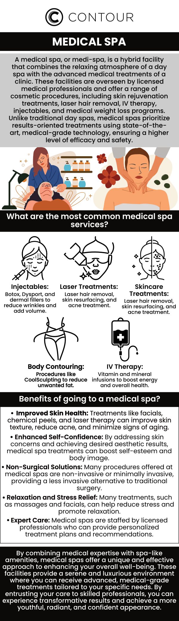 Contour Medical Spa is your single-stop destination for all your medical spa treatments and more. We will customize a plan suited to your special needs. For more information, contact us or book an appointment online. We are conveniently located at 18641 Devonshire Street Northridge, CA 91324. Contour Medical Spa is your single-stop destination for all your medical spa treatments and more. We will customize a plan suited to your special needs. For more information, contact us or book an appointment online. We are conveniently located at 18641 Devonshire Street Northridge, CA 91324.