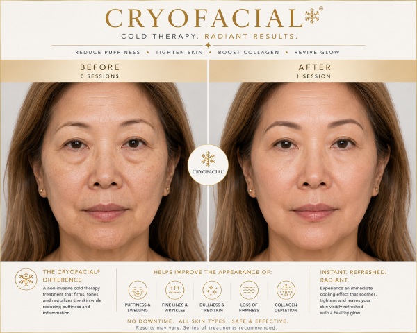 CryoFacial Treatment Before and After in Northridge, Los Angeles, CA