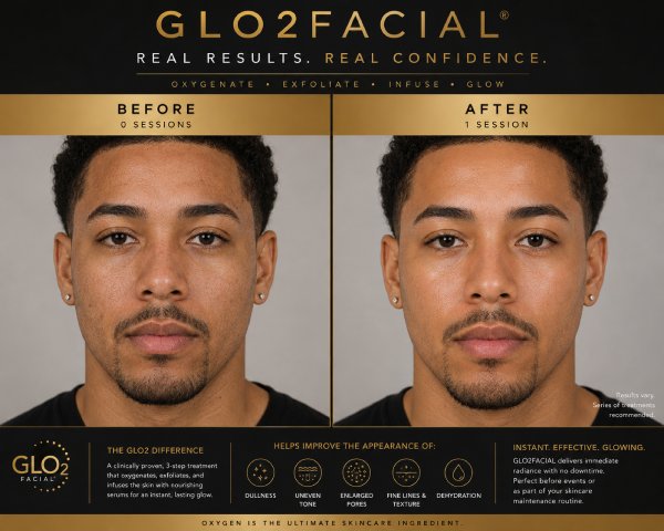 Glo2 Facial by Geneo Before and After in Northridge, Los Angeles, CA