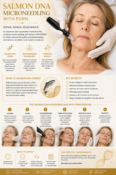 Salmon DNA microneedling Treatment with PDRN Specialist in Northridge, Los Angeles, CA